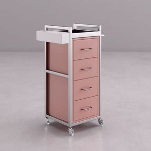 DM Salon <b>Trolley</b> Cart with 4 Drawers Aluminum Alloy Frame Universal Wheels Minimalist Design for Beauty Salon Use - Product Image 2