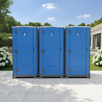 Toilettes portables de haute qualité, économiques, en HDPE, pour chantier, avec lavabo et grand réservoir de déchets