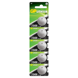 Batteria a Bottone al Litio CR2430 (Confezione Blister da 5 Batterie) - Product Image 1