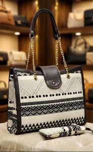 Bolso Tote de Lona con Estampado Floral, el Más Vendido del 2026, con Bolsa de Mano a Juego |   Bolso de Hombro de Lujo Hecho a Mano - Product Image 3