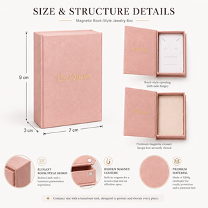 Luxury Magnetic Book-Style Jewelry <b>Box</b> with Custom Insert for Ring Necklace <b>Gift</b> Packaging and Jewelry Brand Presentation - Product Image 2