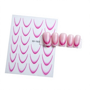 ZHI JIA Nouveaux autocollants pour ongles à dégradé fin à 12 couleurs, autocollants français pour ongles - Product Image 4