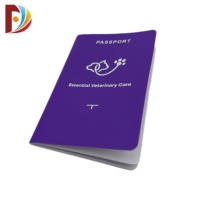 Passeport pour animaux de compagnie personnalisé de haute qualité, imprimé en couleur sur papier spécial, avec couverture en PU, pour chiens et chats, pour voyages et sports