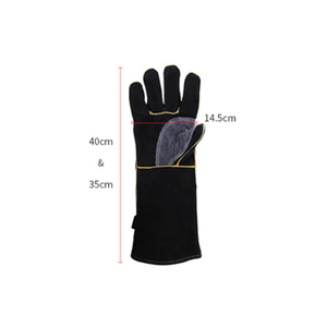 Guantes <span class=keywords><strong>de</strong></span> trabajo <span class=keywords><strong>de</strong></span> seguridad para la construcción Manoplas <span class=keywords><strong>de</strong></span> horno <span class=keywords><strong>de</strong></span> cuero resistentes al calor y al fuego y agarradera para estufa <span class=keywords><strong>de</strong></span> horno <span class=keywords><strong>de</strong></span> parrilla y soldador Mig <span class=keywords><strong>de</strong></span> barbacoa - Product Image 4