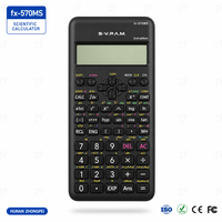 Calculatrice scientifique numérique multifonctionnelle FX-570MS 2e édition, alimentation par piles, en plastique, pour l'école et le bureau