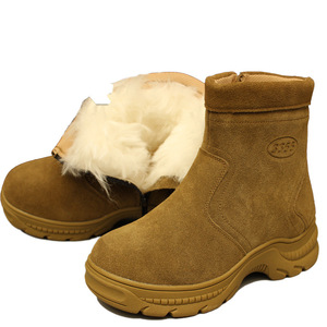 Botas de nieve para hombre, forradas de lana, suela de goma antideslizante, tacón bajo, estilo Martin. - Product Image 1