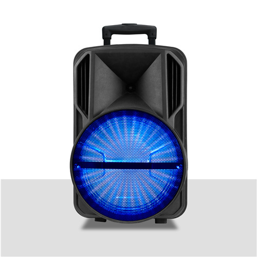 2023 Cheap Price Hot Sale 15inch High Quality Bt 5 Subwoofer Wireless Trolley Light Blue Tooth Portable Speaker with Usb