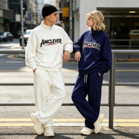 AMCLEVER Vente en gros Sweat-shirt demi-zip pour homme 230 g/m² épais, couleur unie, manches longues, pull décontracté, vêtements de sport pour la gym