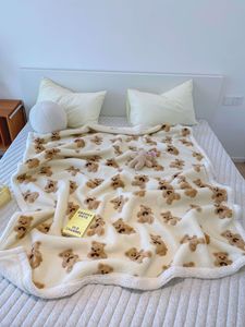 Manta de lana de cordero de cachorros de dibujos animados, edredón grueso cálido de doble capa para niños, siesta de invierno, funda de sofá de lana Coral, técnica de punto - Product Image 6