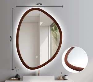Trang điểm Vanity Gương Châu Âu không thường xuyên khung gỗ treo tường Gương phòng tắm/khách sạn trang trí gương - Product Image 6