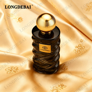 Custom Luxury Unique Shape Amber Empty Perfume <b>Bottle</b> 50ml 100ml <b>200ml</b> Crimp Glass Perfume <b>Bottle</b> with Zamac Gold Cap - Product Image 6