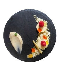 Vaisselle personnalisée bon marché <span class=keywords><strong>plateau</strong></span> en pierre naturelle noire <span class=keywords><strong>plateau</strong></span> à <span class=keywords><strong>fromage</strong></span> assiette ronde en ardoise <span class=keywords><strong>plateau</strong></span> de service en ardoise ronde - Product Image 6