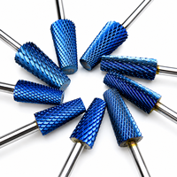 Vente Flash : Embouts de ponceuse à ongles professionnels en carbure de tungstène, motif écaille de dragon bleue, tige de 3/32 po, pour machine à manucure