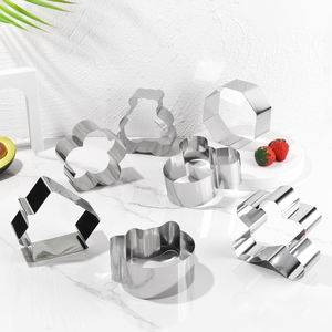 Juego de moldes para pastel de queso, 4/6/8 pulgadas, acero inoxidable, diferentes formas, pastel de molde para Mousse, anillo, juego de cortadores de galletas para panadería - Product Image 4