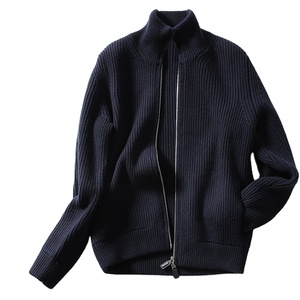 Nouveau cardigan en <span class=keywords><strong>cachemire</strong></span> épais et respirant pour <span class=keywords><strong>homme</strong></span>, de haute qualité, avec fermeture éclair intégrale, collection hiver 2025 - Product Image 1