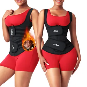 HEXIN-recortador de cintura con Control de barriga para mujer, con doble cinturón ajustable, chaleco de entrenamiento moldeador de cuerpo, entrenador de cintura