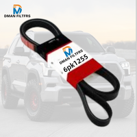 Hochwertiger EPDM 6PK1255 Mehrfach-V-Rippenriemen 1255mm 6 Rippen Hitzebeständiger Keilrippenriemen für Auto-Lichtmaschine