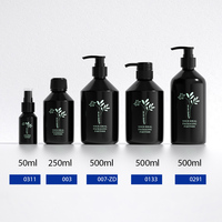Bouteilles personnalisées biodégradables en PET de 50 ml, 250 ml, 500 ml, forme cylindrique, pour shampoing, après-shampoing, masque facial, lotion, poudre libre, perruques
