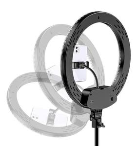 جودة عالية 13 بوصة مع حامل ثلاثي أرضي وحامل مكتبي إضاءة دائرة ليد مع صورة سيلفي - Product Image 2