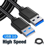 Cable de Extensión USB 3.0 de Alta Velocidad, Macho a Macho, 1m, USB3.0 AM a USB3.0 AM, Cable Extensor para Transferencia de Datos y Sincronización