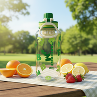 Bouteille d'eau pour enfants écologique de qualité alimentaire, résistante aux hautes températures, transparente, portable, en plastique, design de dessin animé pour le sport en plein air