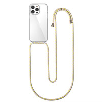 Étui de téléphone à bandoulière avec clochette et coque transparente pour iPhone 17 Pro Max – Housse de protection