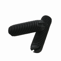 Vis de réglage en acier inoxydable 12.9/304 vis de réglage à pointe fendue avec extrémité plate noir/plaine M1.2-vis sans tête M8