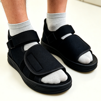 Botte de marche médicale pour fracture, semelle plate en EVA, chaussure post-opératoire, couvre-pied avant amovible, respirante, légère, fermeture auto-agrippante