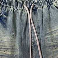 F159/FANMAJIALIE Nouvelle Arrivée Jean Femme Tendance Marque Design Unique Trous et Diamants Pantalon de Haute Qualité pour la Mode Urbaine