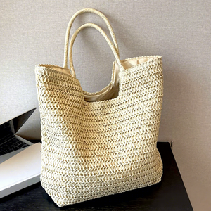 Bolso de Playa de Gran Capacidad, Estilo Bohemio, Tejido de Paja PP, para Hombre, Verano 2025, Nueva Tendencia - Product Image 1