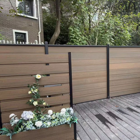 Waterproof Eco-Friendly WPC Fence for Houses & Construction Sites Easily Assembled Co-extrusion Capped Building Safety
