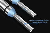 HUHAO 3 Mata Pisau TCT Trimming Straight Milling Cutter untuk MDF Plywood Chipboard Kayu Keras Bor Ukiran Router Bit 12.7mm