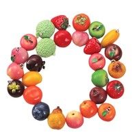 Perles intercalaires en résine DIY, breloques en forme de fruits simulés 3D (pomme, pastèque, mangue, citron, orange) pour accessoires de bijoux