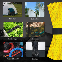 Cordons de parachute réfléchissants haute visibilité 550 Paracord 4 mm 7 brins Type III pour le camping, la survie, la randonnée, la tente tactique, la pêche