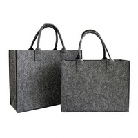 Sac fourre-tout en feutre non tissé pour femme LUOKAI, réutilisable, avec impression de logo personnalisé, écologique, pour le shopping, décontracté, grande capacité