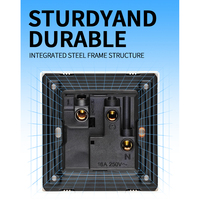 Prise murale universelle multifonctionnelle OEM ODM standard UK/UE avec panneau PC, prise USB Type-C 5 broches, usine source