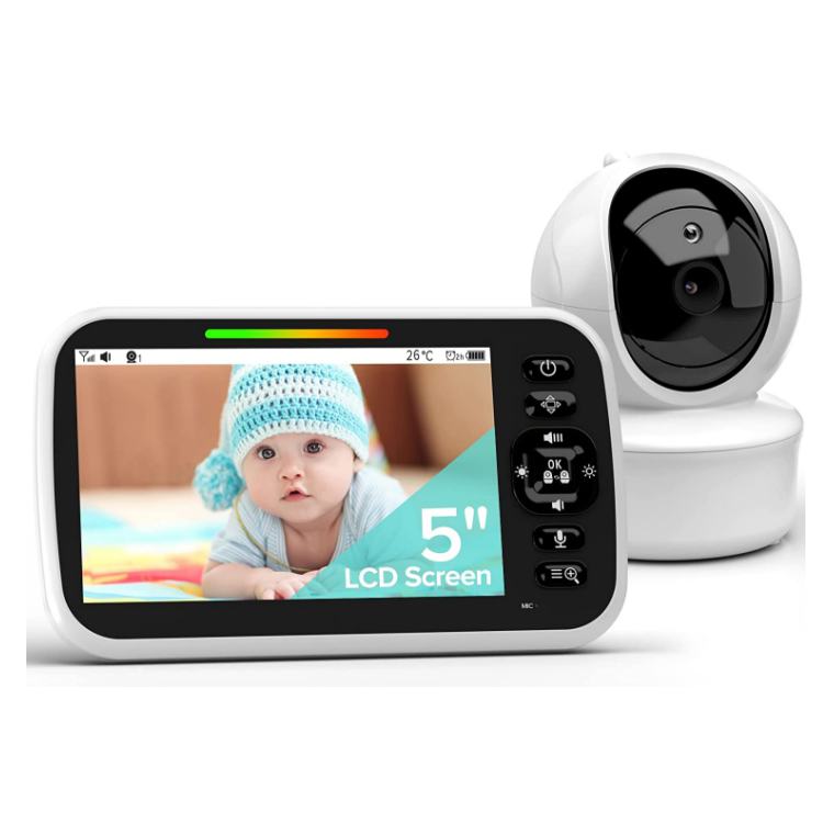 4,3/5-дюймовый дисплей, детский монитор с панорамным наклоном и зумом