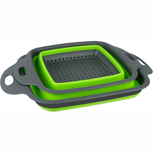 New Style Kitchen Multi-Function Foldable Eco-Friendly Waterproof <b>Sink</b> Strainer Food Washing Fruit Vegetable Drain <b>Basket</b> TPR+PP - Product Image 4