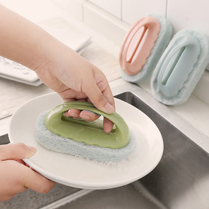 HeDouY Cleaning <b>Brush</b> With Handle Sponge For Bathroom Tile And Bathtub - Product Image 2