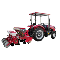 Tracteur agricole 4x4 de haute qualité 50HP 60HP 70HP avec moteur et boîte de vitesses pour semis de maïs, riz et légumes