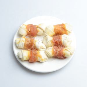 Jouet à mâcher pour chien, friandises pour chien, poulet et os noués de 7 cm, friandises pour chien, os à mâcher dentaire pour animaux de compagnie, saveur de poulet, forme d'os, nourriture d'entraînement - Product Image 6