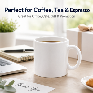 Exquisito Vaso Pequeño de Porcelana Ligera con Opción de Impresión Personalizada para Espresso, Café, Té y Salsas de Postre - Product Image 6