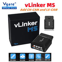 Escáner de Automóviles Vgate VLinker MS Upgrade ELM327 para IOS/PC/Android, Herramienta de Diagnóstico OBD2, Color Negro, Compatible con OLIVER V1.5