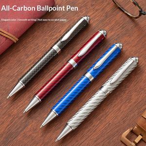 Stylo <span class=keywords><strong>Rotring</strong></span> en fibre de carbone intégrale, corps torsadé, couleurs bleu, argent, rouge, véritable fibre de carbone, stylo de signature exécutif pour affaires - Product Image 1