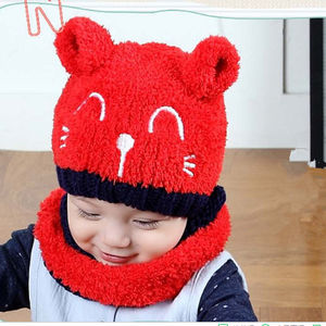 M 0024 Gorro de Invierno Little Bear, el Nuevo Gorro de Punto Coreano para Bebés, Gorros de Lana de Dos Piezas - Product Image 4
