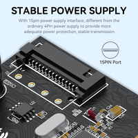 Carte d'extension USB3.0 4 ports Veggieg PCI-E, adaptateur Hub USB 3.0 PCI Express X1, Plug and Play pour PC de bureau