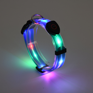 Set Guinzaglio e Collare per Cani Regolabile Anti-smarrimento, Luminoso al Buio, in Nylon Impermeabile - Product Image 2