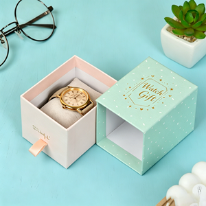 Custom Printed Handmade Sliding Drawer Paper <b>Box</b> for Watch Gift Rigid Recycled Paperboard Sustainable Packaging Manufacturer - Product Image 1