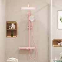 Usine nouveau haut de gamme Thermostat ensemble de douche baignoire en laiton salle de bain système de douche chaud froid mélange bleu douche robinet ensembles