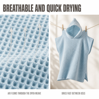 Serviette poncho à capuche 100 % coton gaufré pour bébé Kaiyue, peignoir de bain pour nourrisson, paréo de plage – Fournisseur en gros OEM ODM